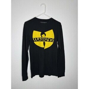 EUC Men’s Small Wu Tang Clan Black Long Sleeve Thermal Shirt Hip Hop Waffle Knit